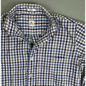 Peter Millar Men's Long Sleeve Button Down‎ Shirt Small Gingham Check